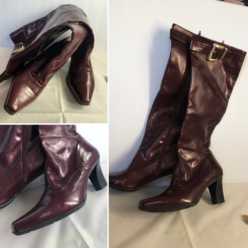 Franco Sarto knee high pointy toe boots